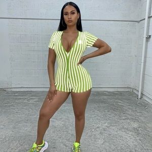 GSUWOO Apple Green Reflective Playsuit Romper